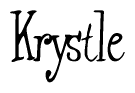 The image contains the word 'Krystle' written in a cursive, stylized font.