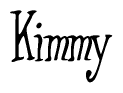The image contains the word 'Kimmy' written in a cursive, stylized font.