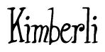 The image is of the word Kimberli stylized in a cursive script.