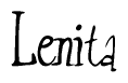 The image contains the word 'Lenita' written in a cursive, stylized font.