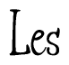 The image is a stylized text or script that reads 'Les' in a cursive or calligraphic font.