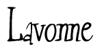The image is of the word Lavonne stylized in a cursive script.