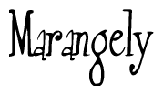The image is a stylized text or script that reads 'Marangely' in a cursive or calligraphic font.