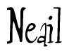 The image is of the word Neail stylized in a cursive script.