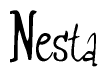 The image is a stylized text or script that reads 'Nesta' in a cursive or calligraphic font.