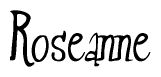 The image is of the word Roseanne stylized in a cursive script.