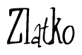 The image is of the word Zlatko stylized in a cursive script.