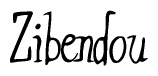 The image is of the word Zibendou stylized in a cursive script.