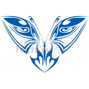 blue butterfly with a face clipart. Commercial use image # 368336
