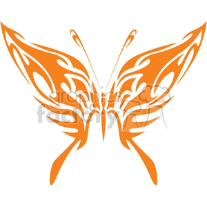 orange flaming winged butterfly clipart. Royalty-free image # 368348