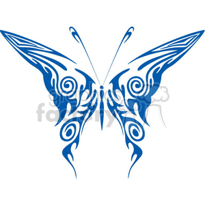 butterfly in dark blue clip art