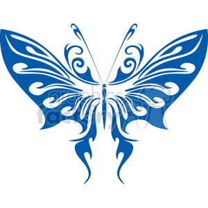  blue fun butterfly vinyl ready clipart. Commercial use image # 368356