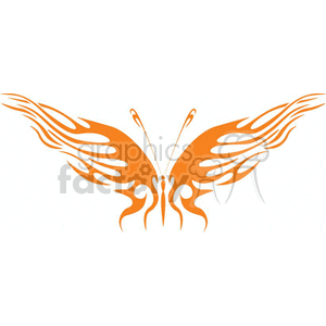 orange butterfly on white background tattoo clipart. Commercial use image # 368366