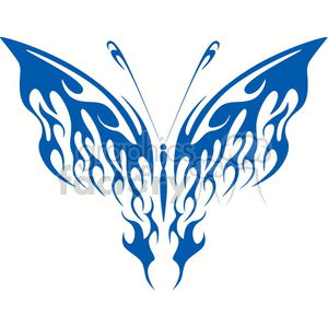 blue fire butterfly clipart. Commercial use image # 368378