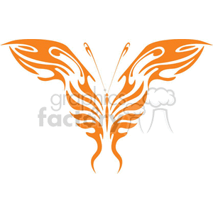 butterfly orange tattoo clipart. Commercial use image # 368386