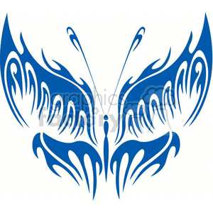 artistic butterfly in blue clipart. Royalty-free image # 368398