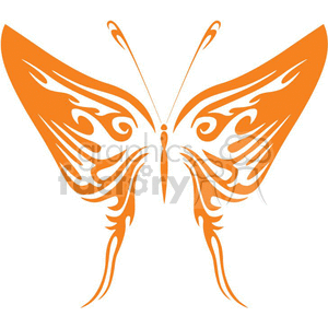 blutterfly design in bright orange