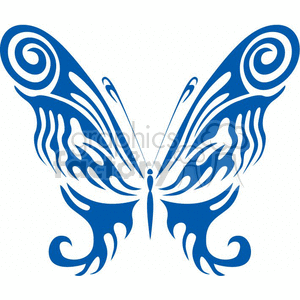  blue Tattoo butterfly clipart. Royalty-free image # 368410