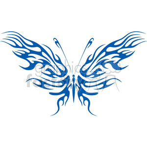 blue ornamental butterfly clipart. Commercial use image # 368412