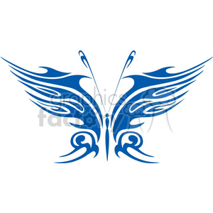 tribal blue butterfly clipart. Royalty-free image # 368414