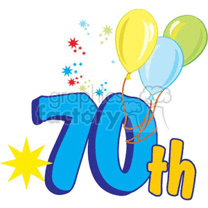70th bithday clipart. Commercial use image # 369295