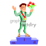 animated gold medal Olympics winner