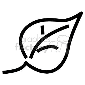 cartoon leaf outline clipart. Royalty-free image # 371376