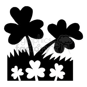 black  shamrocks clipart. Royalty-free image # 371406