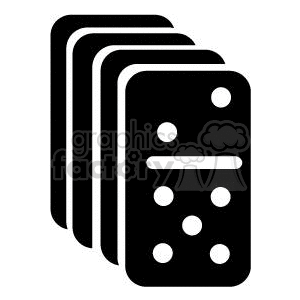 vector vinyl+ready black+white game games domino dominoes