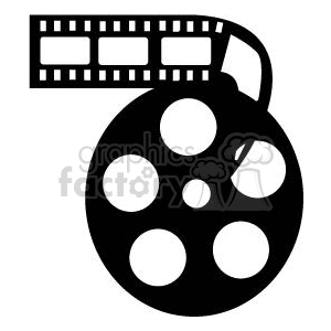 black and white film reel animation. Royalty-free animation # 371565