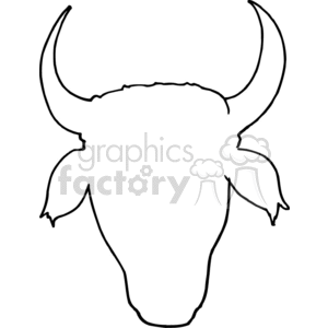 cattle head outline clipart. Royalty-free image # 372119