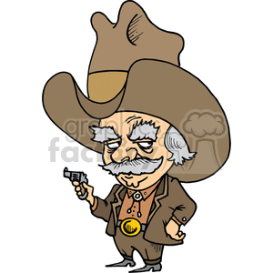 old cowboy man clipart. Commercial use image # 372129