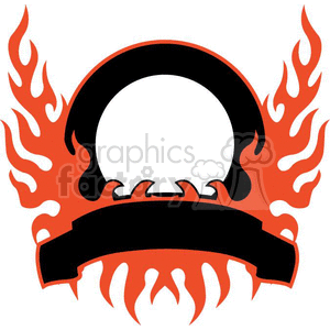 flaming template 086 clipart. Royalty-free image # 372817