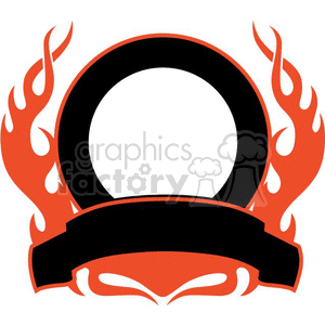 flaming template 056 clipart. Commercial use image # 372837