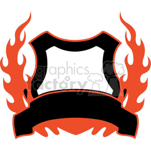 flaming template 059 clipart. Commercial use image # 372842