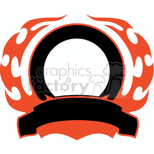 flaming template 096 clipart. Commercial use image # 372847