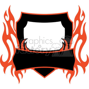 flaming template 035 clipart. Commercial use image # 372877