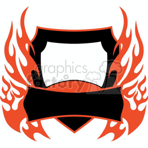 flaming template 075 clipart. Commercial use image # 372887