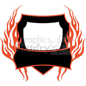 flaming template 001 clipart. Commercial use image # 372892