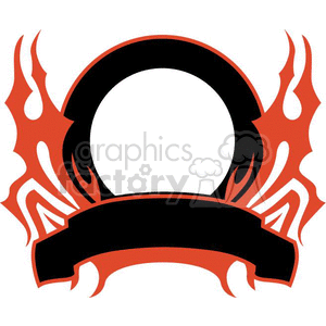 flaming template 006 clipart. Commercial use image # 372897