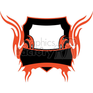 flaming template 046 clipart. Commercial use image # 372907