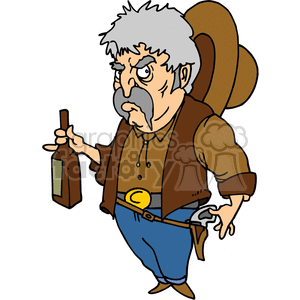 drunk cowboy clipart. Commercial use image # 373491