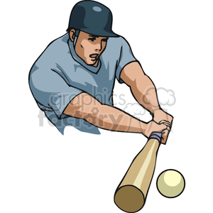 bat hitting a baseball clipart. Commercial use image # 168501