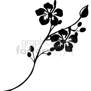 flower vector black white eps clip art clipart flowers plant plants tattoo tattoos vinyl-ready vinyl ready hibiscus