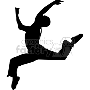 jumping dancer clipart. Commercial use image # 373819