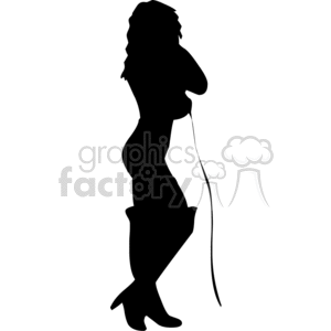 clipart - silhouette of a sexy girl.