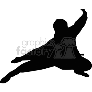 silhouette of a ninja clipart. Royalty-free image # 373849