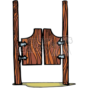 Old West Wooden Saloon Doors clipart. Commercial use image # 374189
