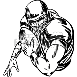 Running back charging the hole clipart. Royalty-free image # 374550