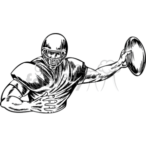 clipart - Quarterback getting ready to throw the ball.